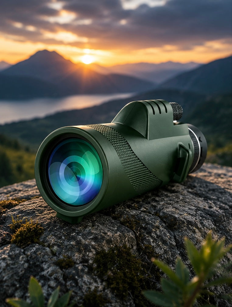 Télescope Monoculaire HD 80x100 – Longue Portée avec Trépied & Clip Smartphone